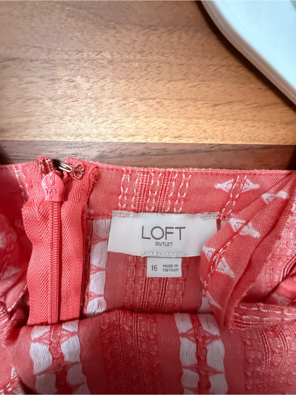 LOFT Coral-Pink Textured Maxi Dress - Picture 3 of 5